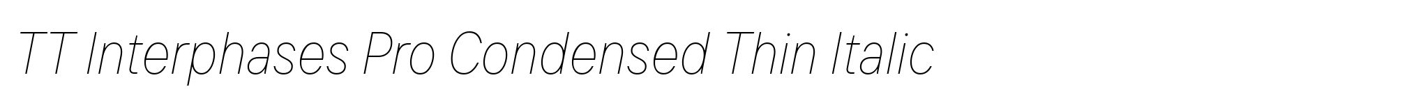 TT Interphases Pro Condensed Thin Italic image